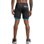 Men Sport Shorts Summer Sportswear 2 in 1 Short Pant Double-Deck Training Workout Clothing Male Tight Gym Fitness Running Shorts