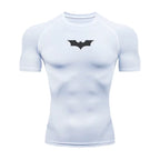 Mens Slim Fit Sports Short Sleeve T-Shirt European and American Summer Fashion O-Neck Quick-Drying Elastic Gym Fitness T Shirt