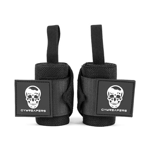 1 Pair Skull Weightlifting Wrist Wraps Weight Lifting Wrist Support Strap with Thumb Loop for Gym Powerlifting Strength Training